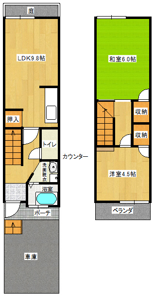 :物件の間取り図となります